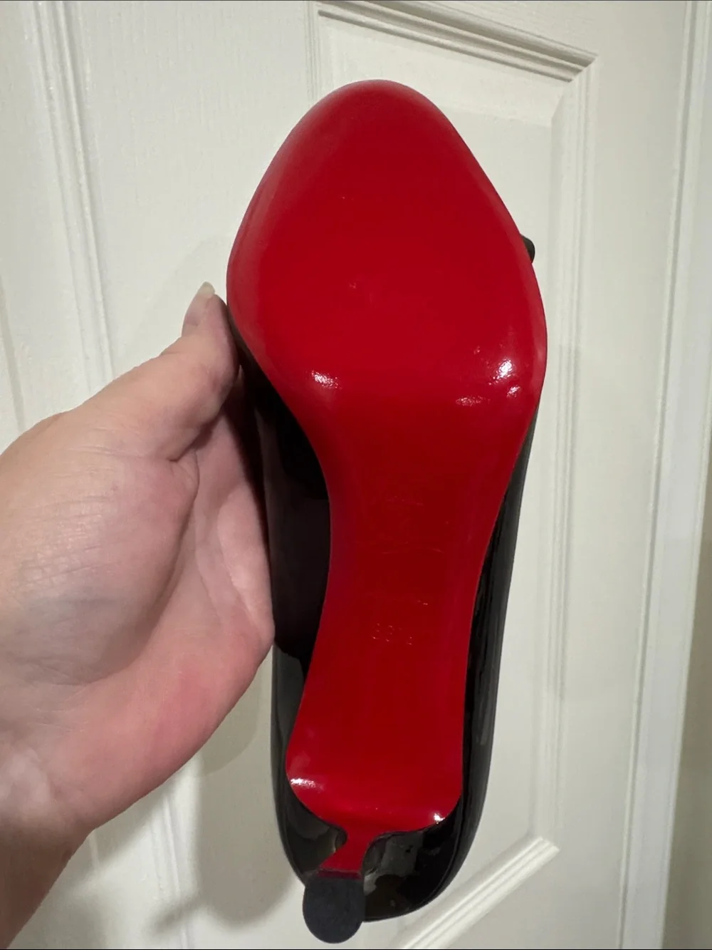 Christian Louboutin/Black Patent 4” Heels with Bow On Toe/US Size 6.5/NWOT! - Picture 16 of 16